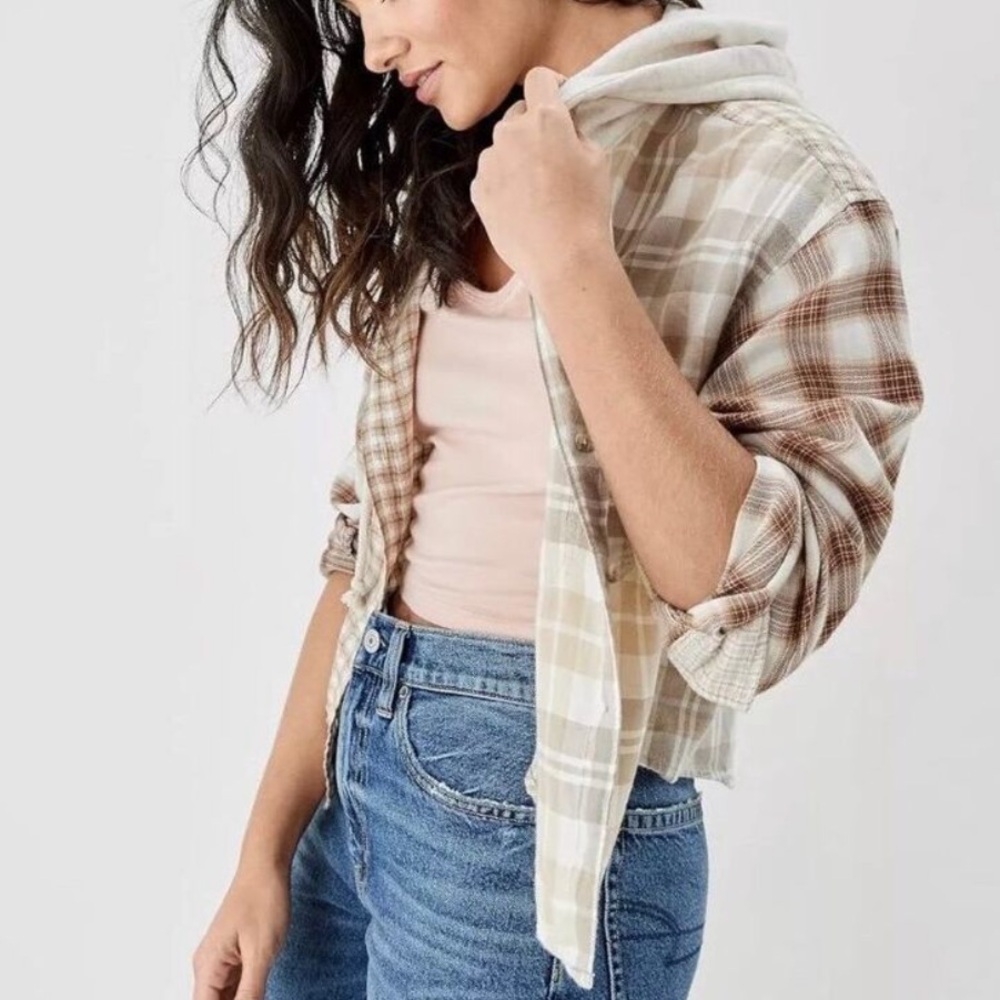 AE - Patchwork Plaid Hood Flannel - Picture 7 of 11